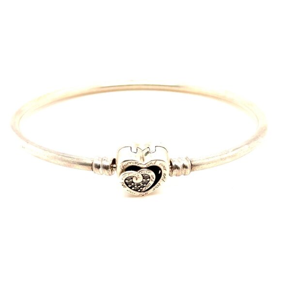 Pandora Forever & Ever Heart Clasp Bangle - Picture 1 of 6